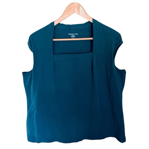 Coldwater Creek Womens Tank Top 14/16 Green Lightweight Office Career Stretch - Picture 3 of 11